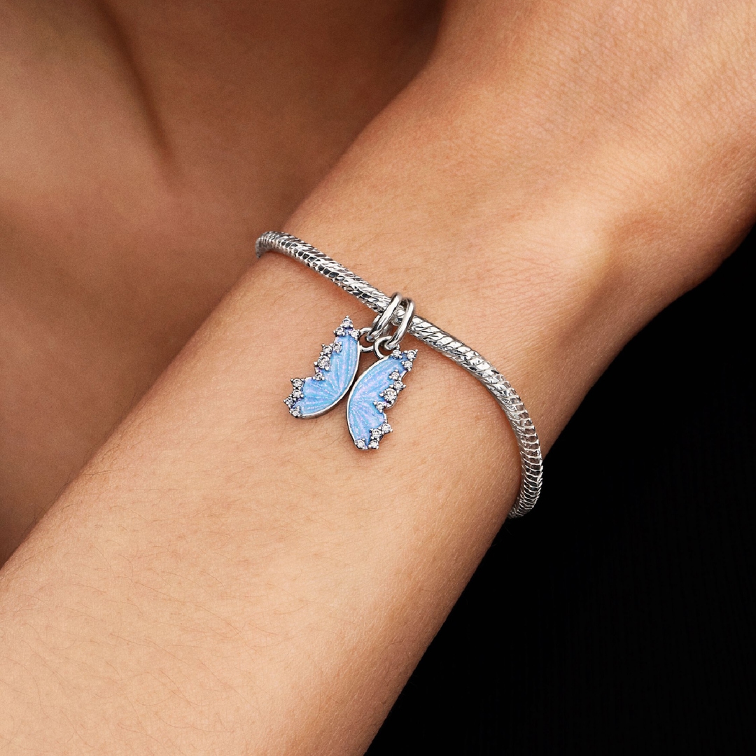 Pandora Moments Teilbarer Schmetterling Charm-Anhänger 925 Silber