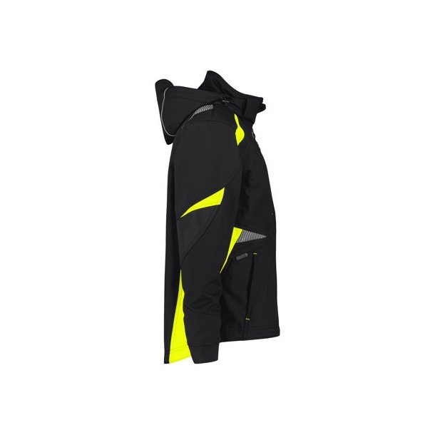 300522 Dassy Kalama softshell jakke midnatsblå - flour gul