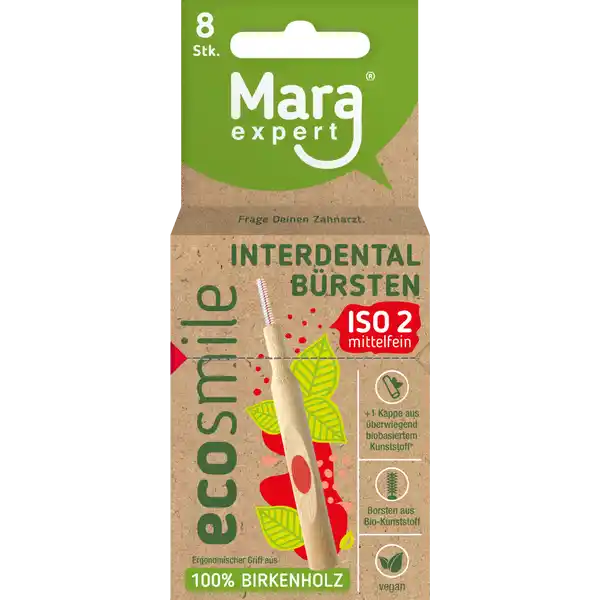 Ecosmile Holz Interdentalbürste ISO 2 mittelfein