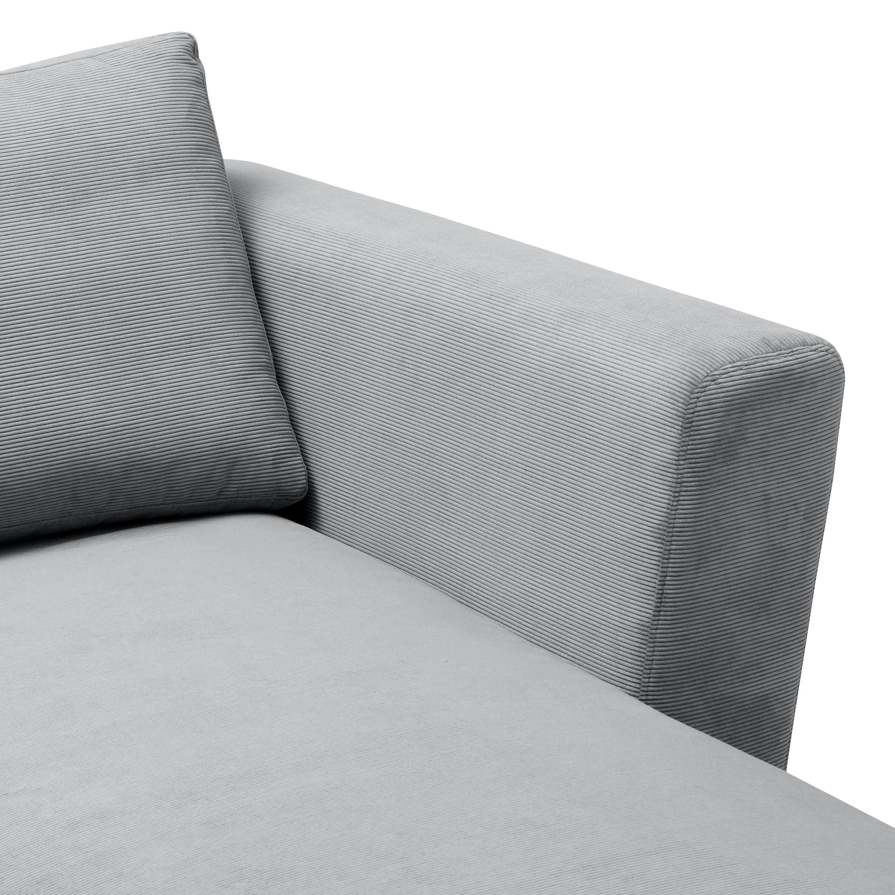 DIENER Ecksofa - Hellgrau / B: 235.0 cm x T: 156.0 cm x H: 81.0 cm