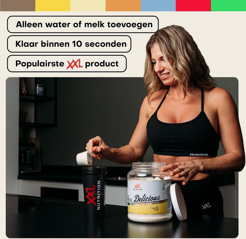 XXL Nutrition - Whey Delicious - 80% Eiwit - Sweet Vanille - Wei Eiwitpoeder - 450 gram