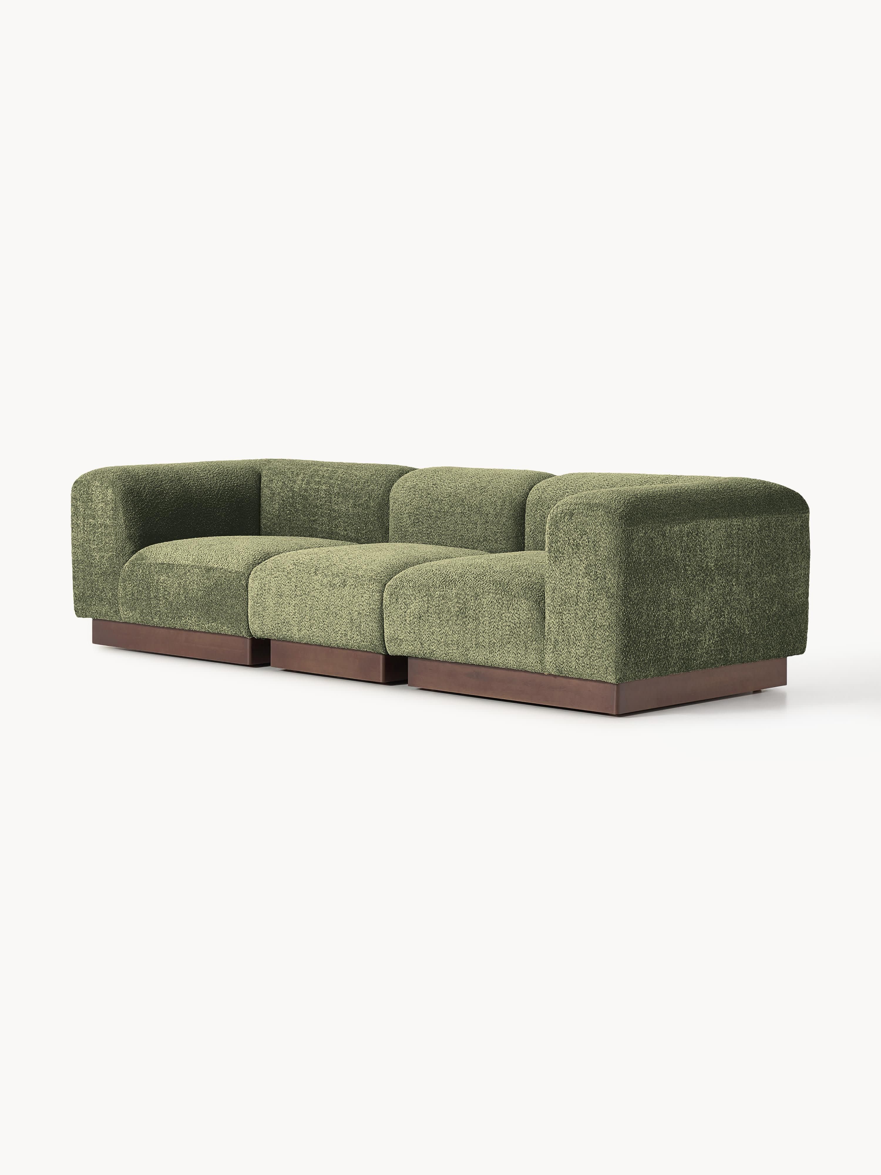 Modulaire bank Natalie (3-zits) van teddy-bouclé