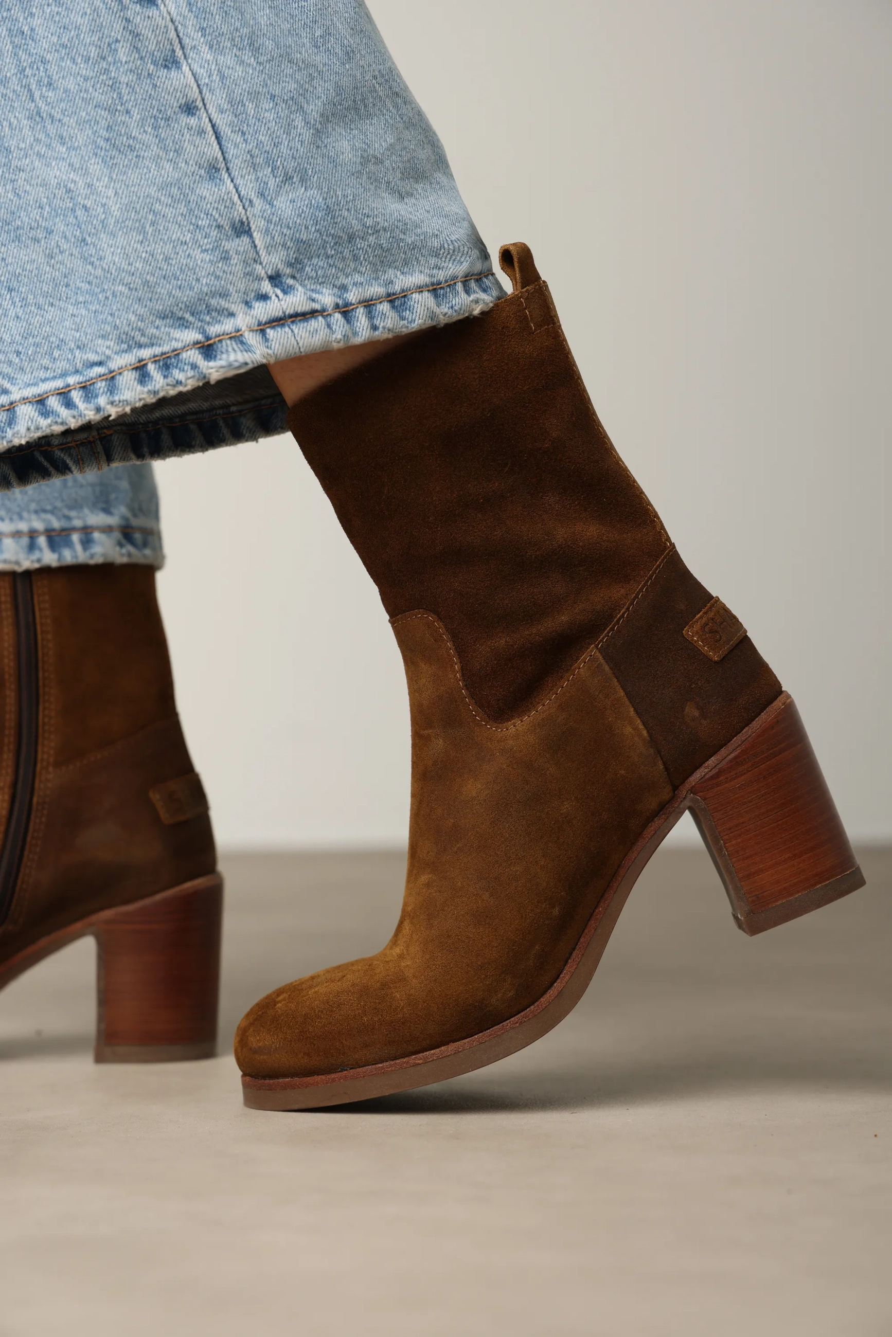 MID ANKLE BOOT Suede Warm Brown