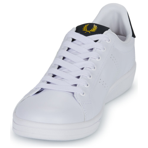 Fred Perry - B721 LEATHER - Blanc / Marine