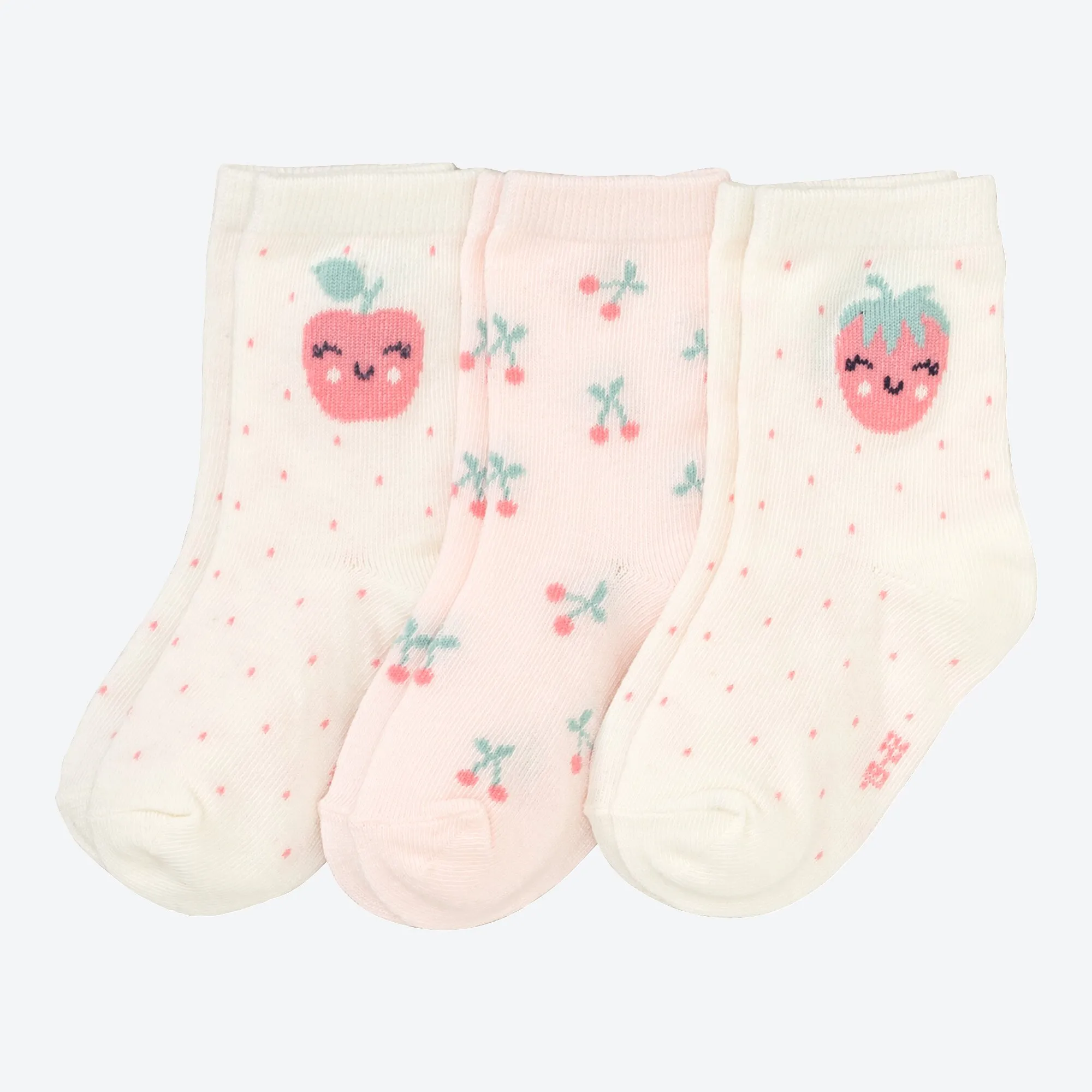 Baby-Mädchen-Socken mit Baumwolle, 3er-Pack