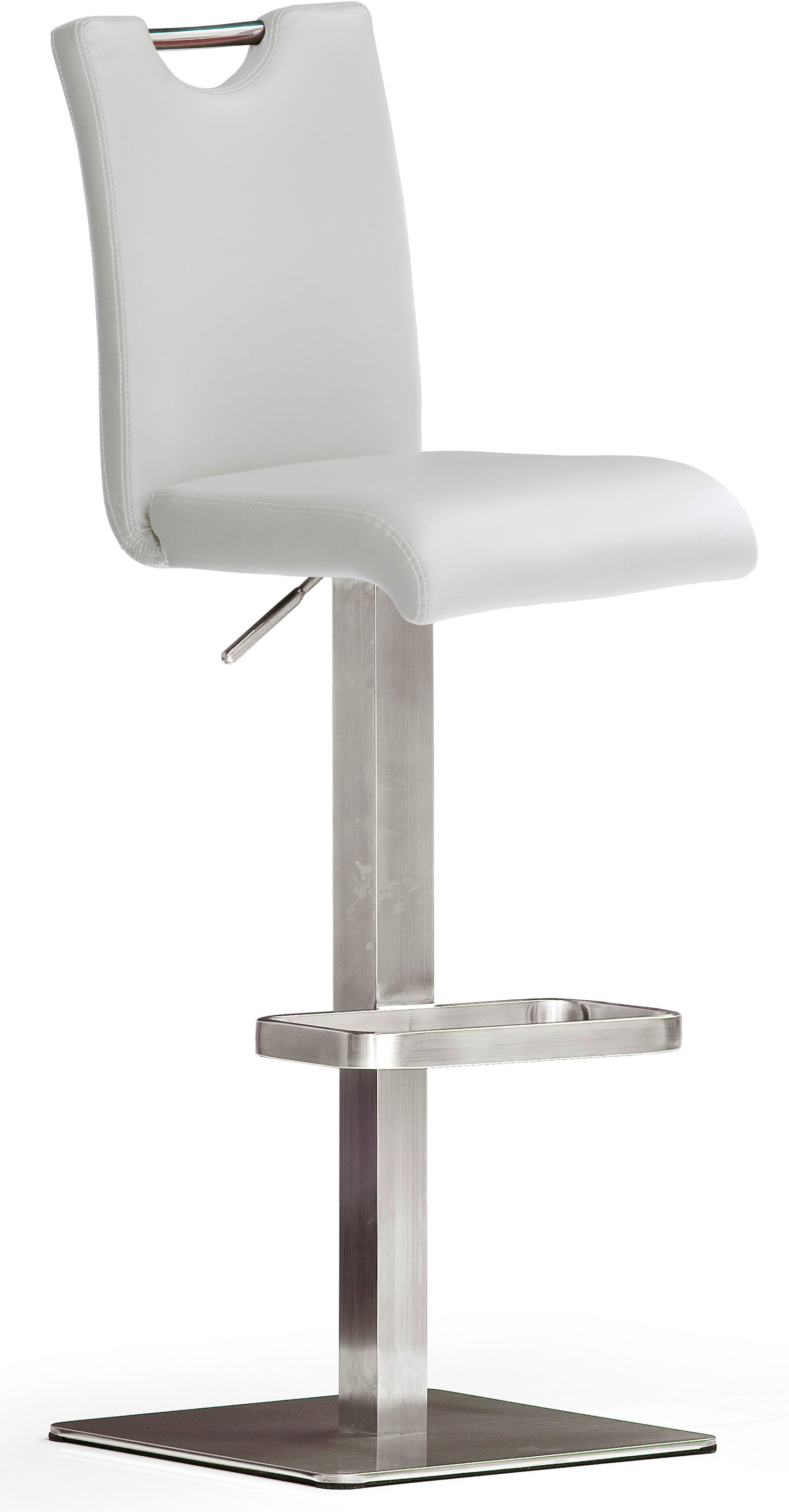 MCA furniture Bistrostuhl »BARBECOOL Barhocker Bistrostuhl Tresenhocker« () mit Rückenlehne, Bodenplatte eckig, 180° drehbar Sitzhöhe von 55-80 cm