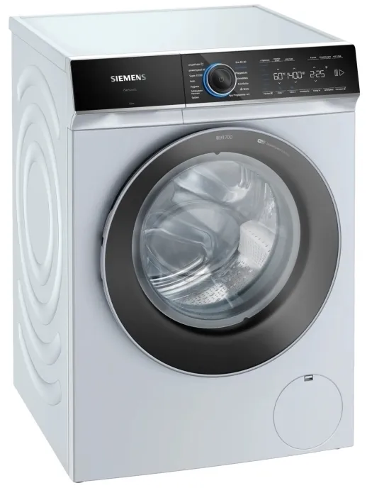 Siemens iQ700 WG44B2A40 - Vaskemaskine - Wi-Fi - Niche - bredde: 60 cm - højde: 85 cm - frontbetjening - 65 liter - 9 kg - 1400 rpm - hvid med krom flydende mat/sort dør