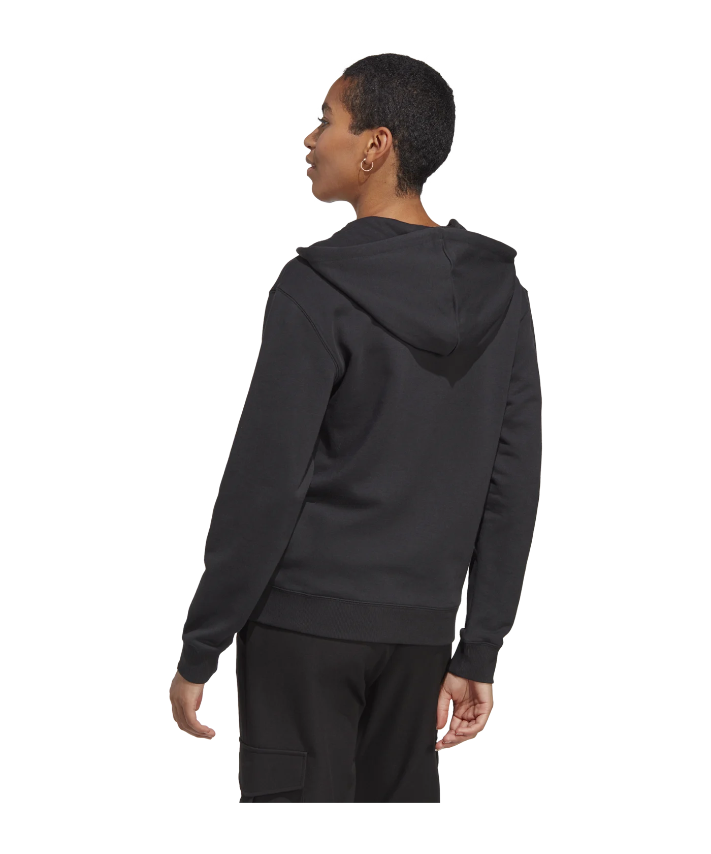 adidas Essentials Linear Full-Zip French Terry Hoodie Black