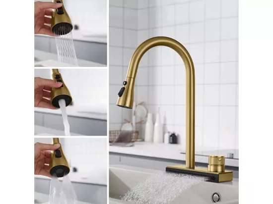 Robinet De Cuisine Rea Js-K112Bg Conor Brush Gold