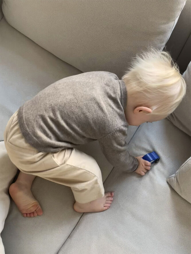 Magasin du Nord Collection Strikka RWS wool & cashmere baby cardigan Beige melange