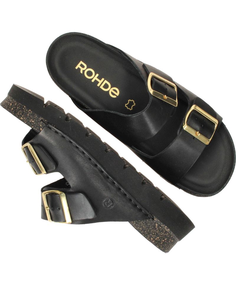 Rohde Slippers Zwart Dames