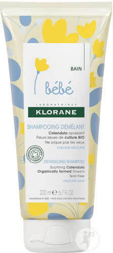 Klorane Bébé Shampoing Doux Démêlant Nourrisson Et Bébé Cheveux Délicats Tube 200ml