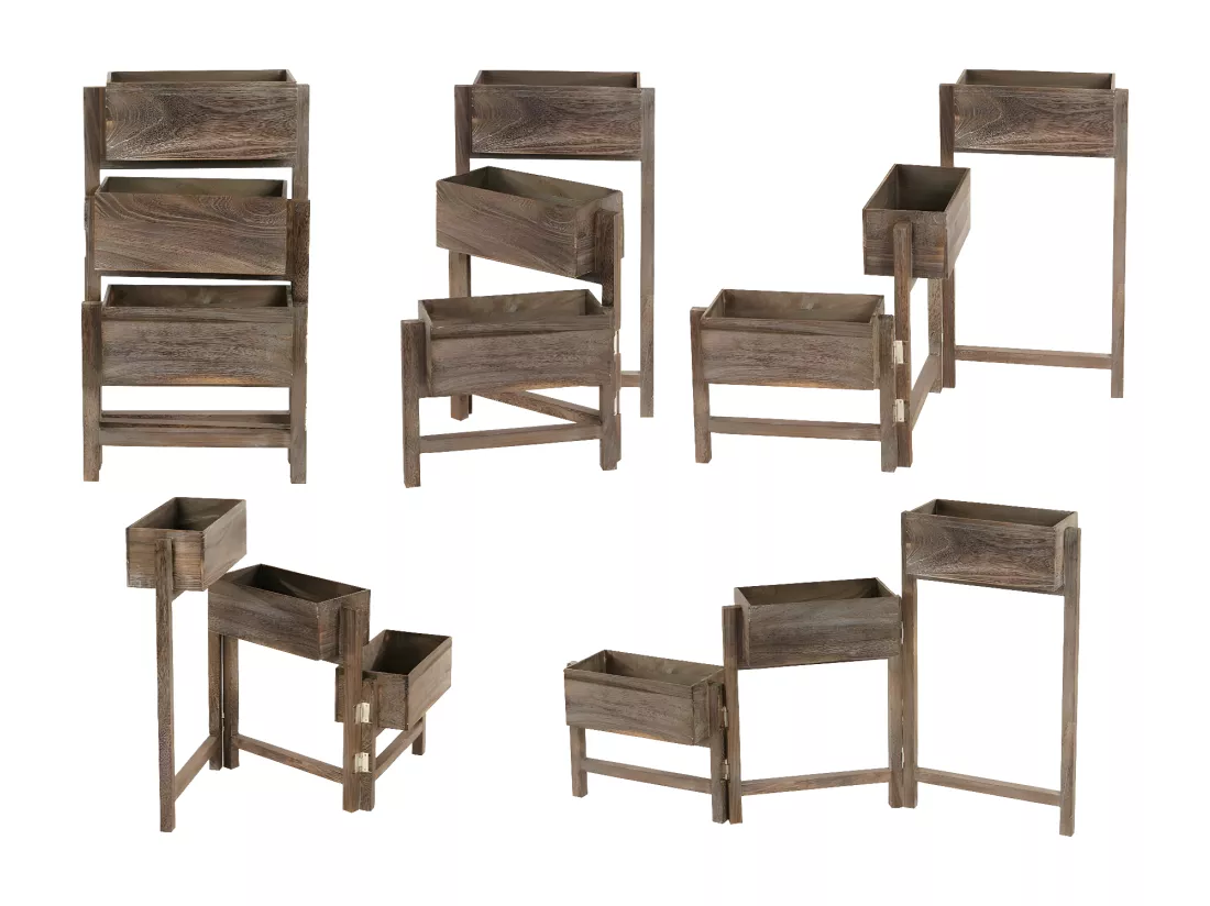 Étagère à plantes Étagère sur pied, marron