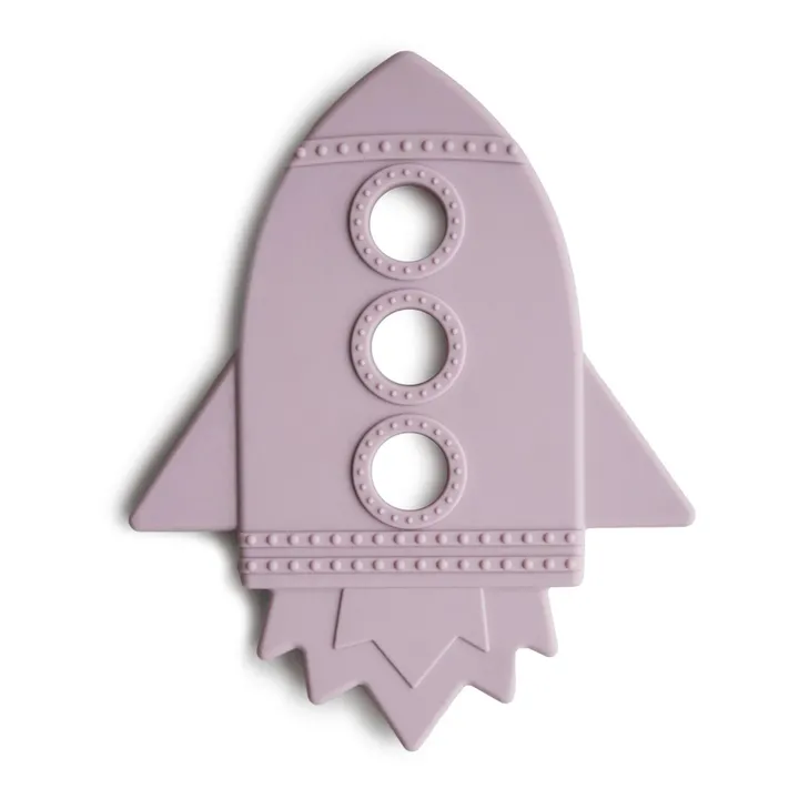 Mushie Jouet de dentition Fusée en silicone | Lilas