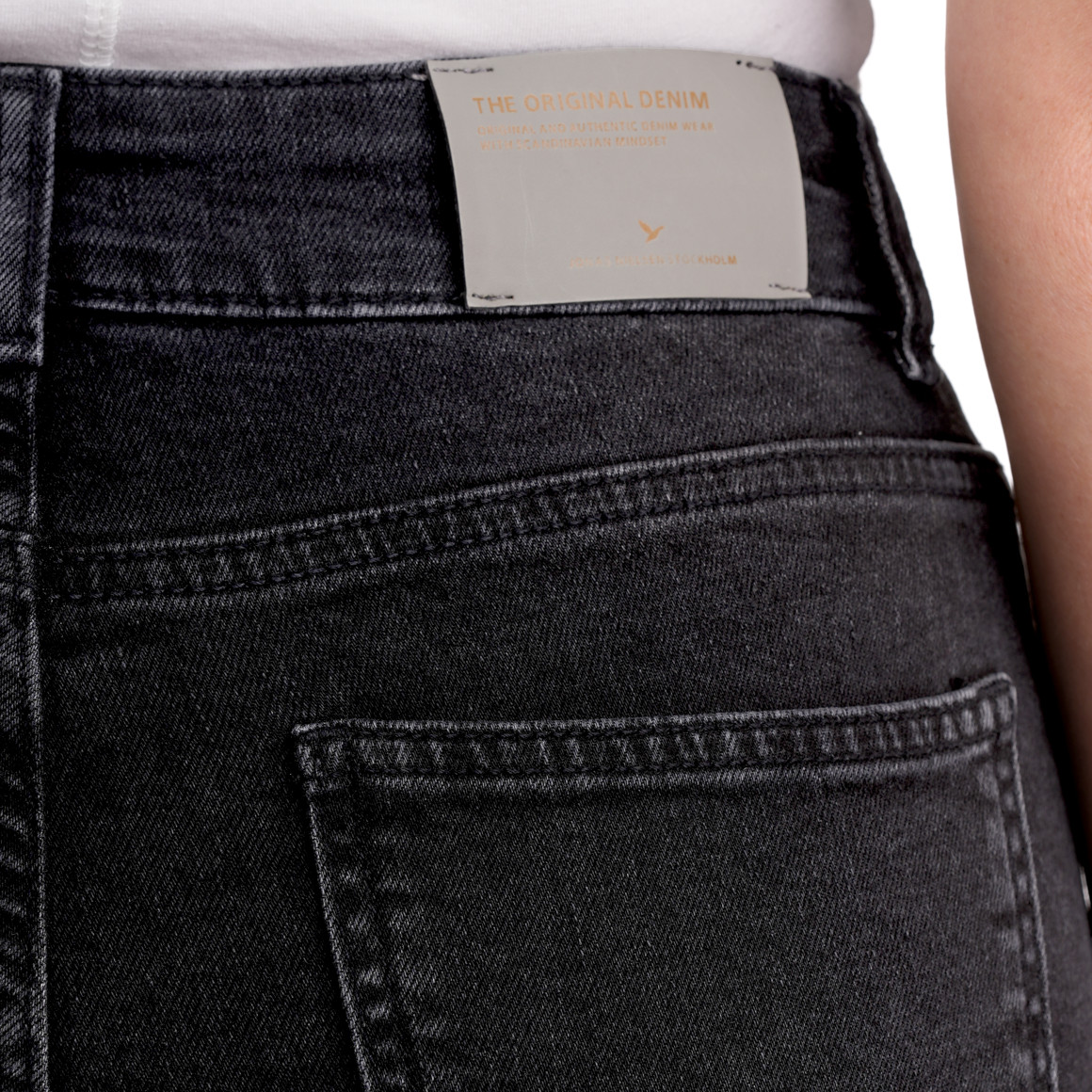 Jonas Nielsen Damen Skinny Jeans mit Used-Waschung dunkelgrau