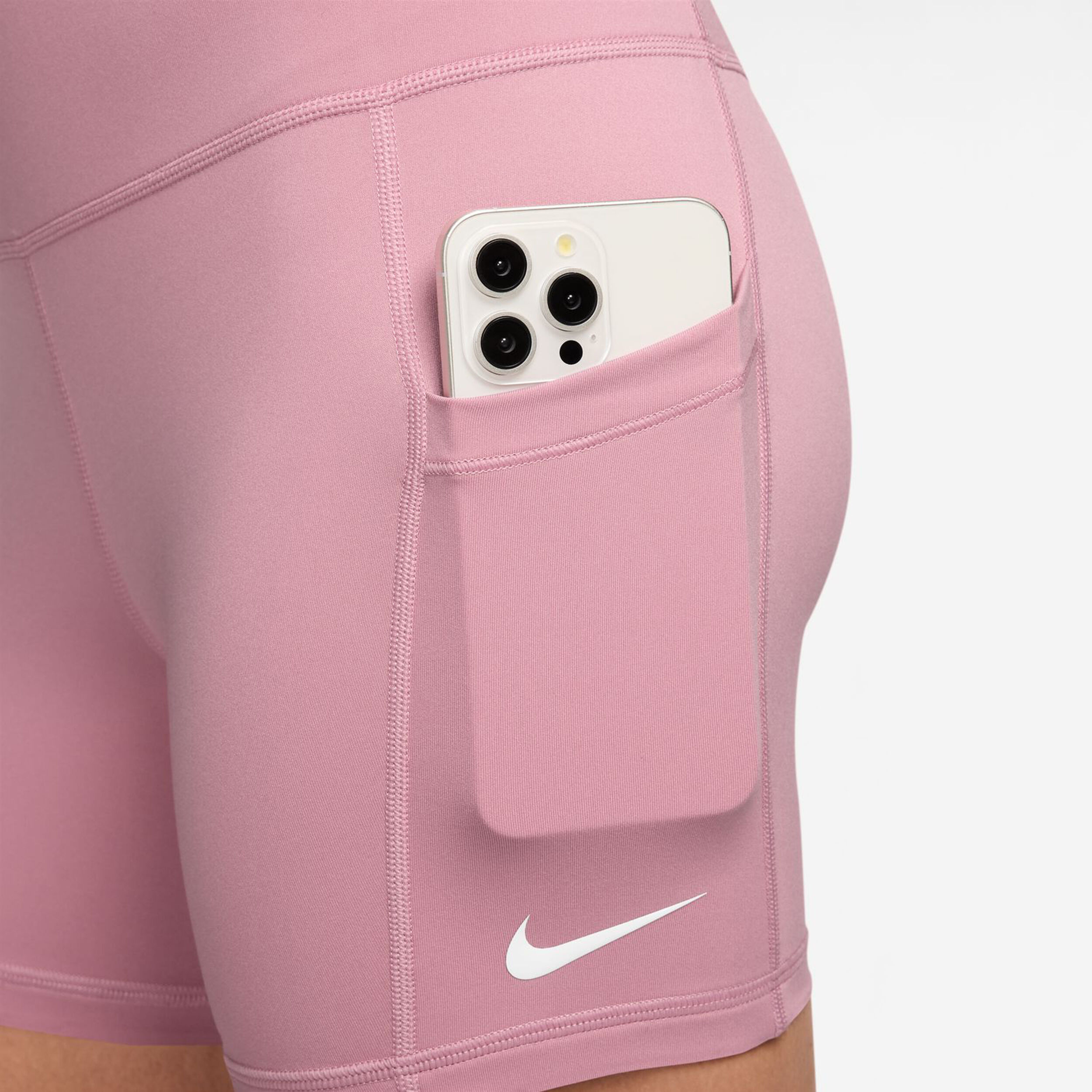 Nike Court Dri-Fit Ball Short Avec Poche-balles Femmes - Pink , Blanc