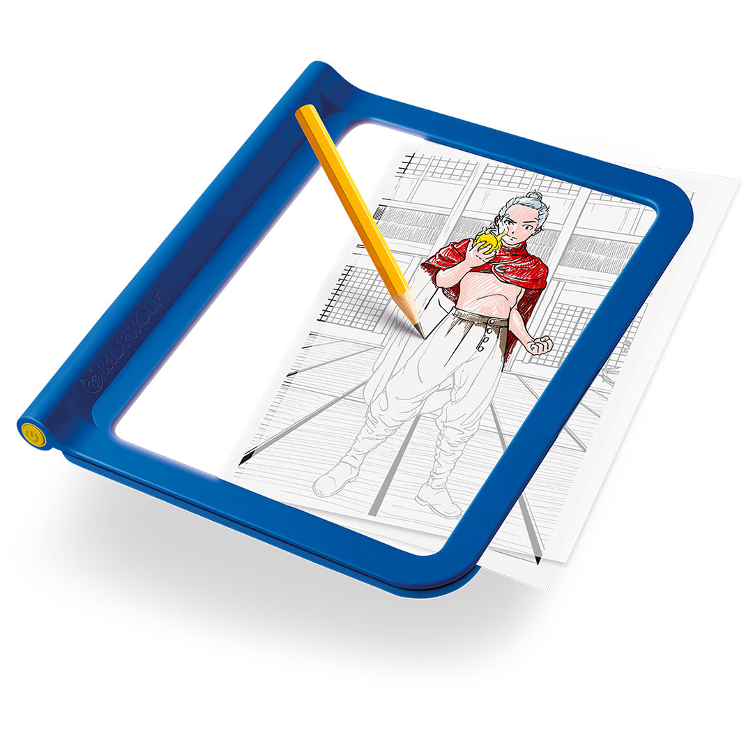 kidywolf kidydraw pro tweezijdig tekenbord - blauw