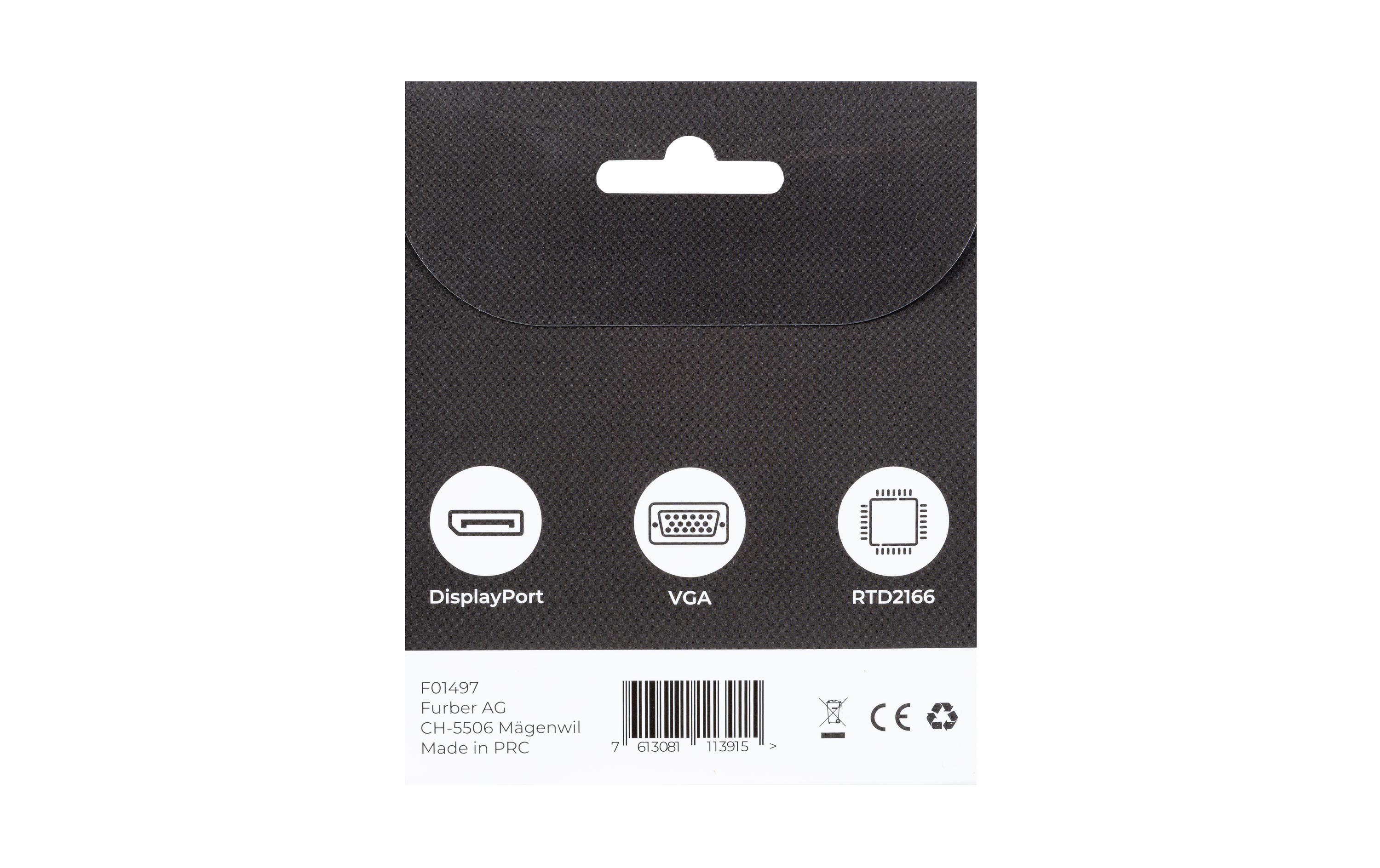 Adapter DisplayPort - VGA, 1 StückVideoadapter DP auf VGA