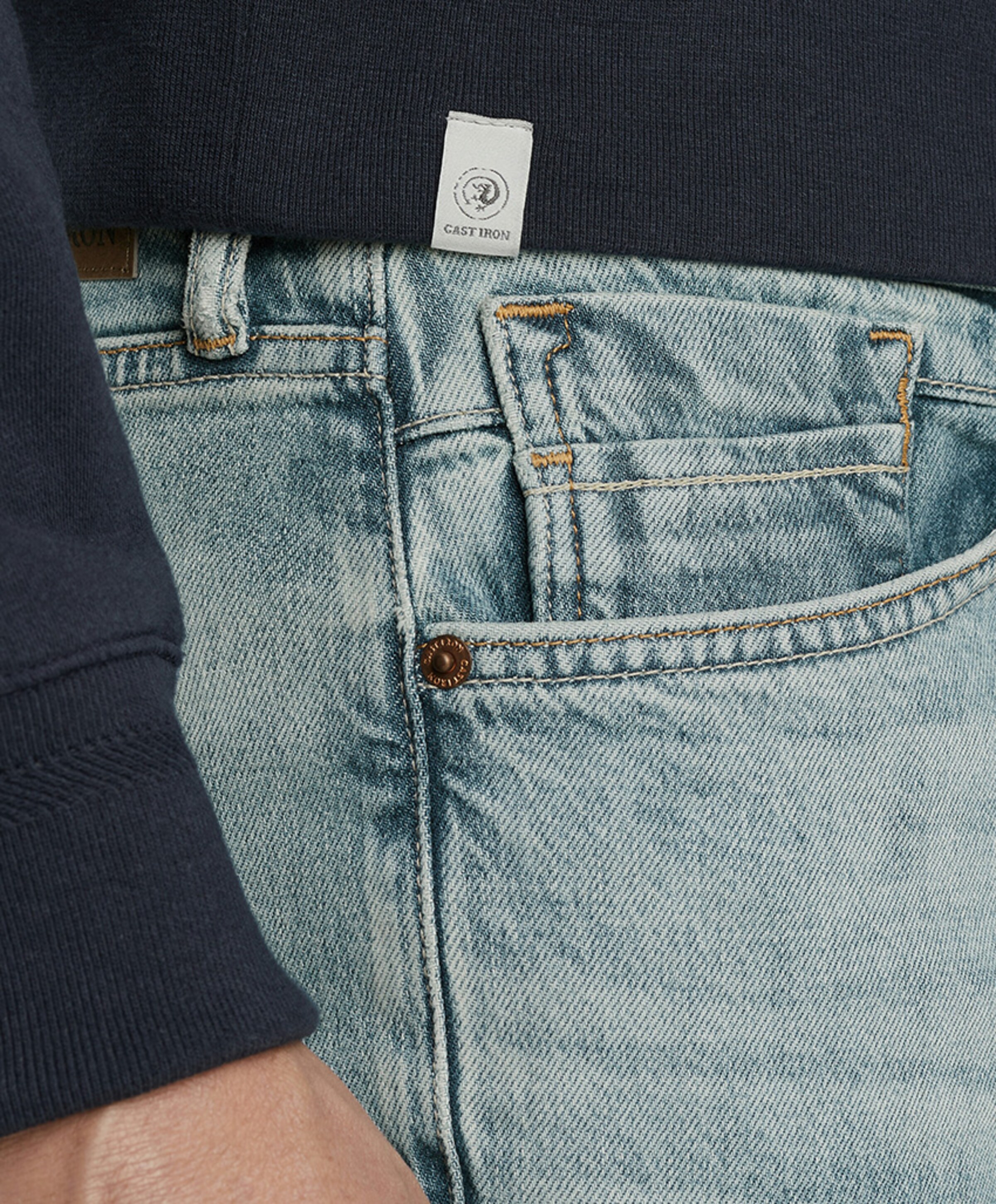 Cast Iron VALVER REGULAR DURABLE VINTAGE WAS heren jeans blauw