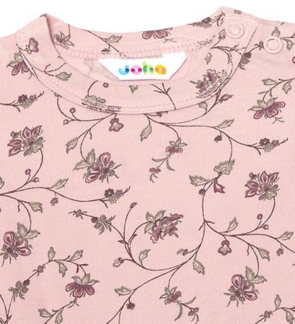 Joha Body k/æ - Bambus - LyseRød m. Blomster