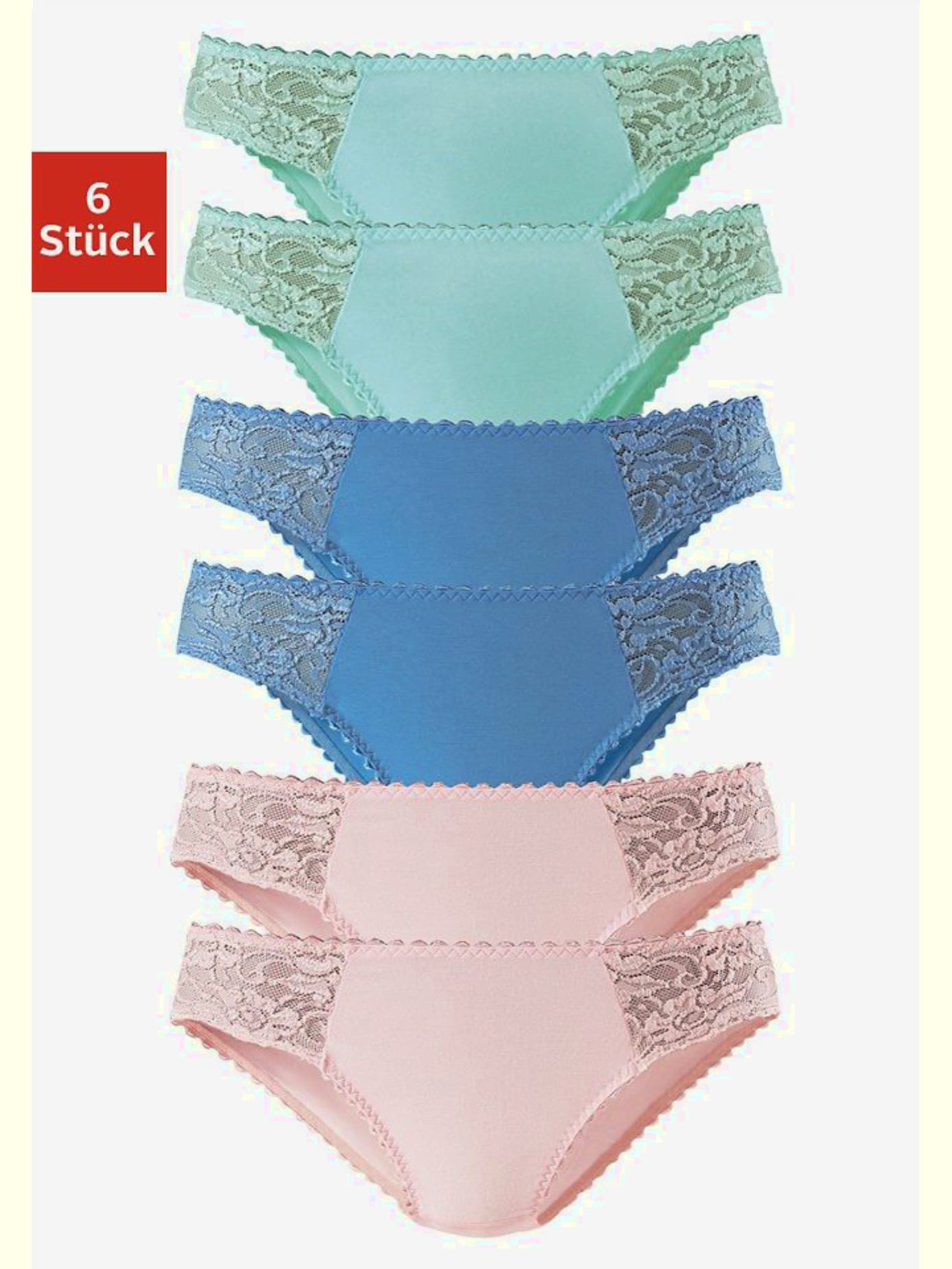 Slips jazz lot de 6 panties