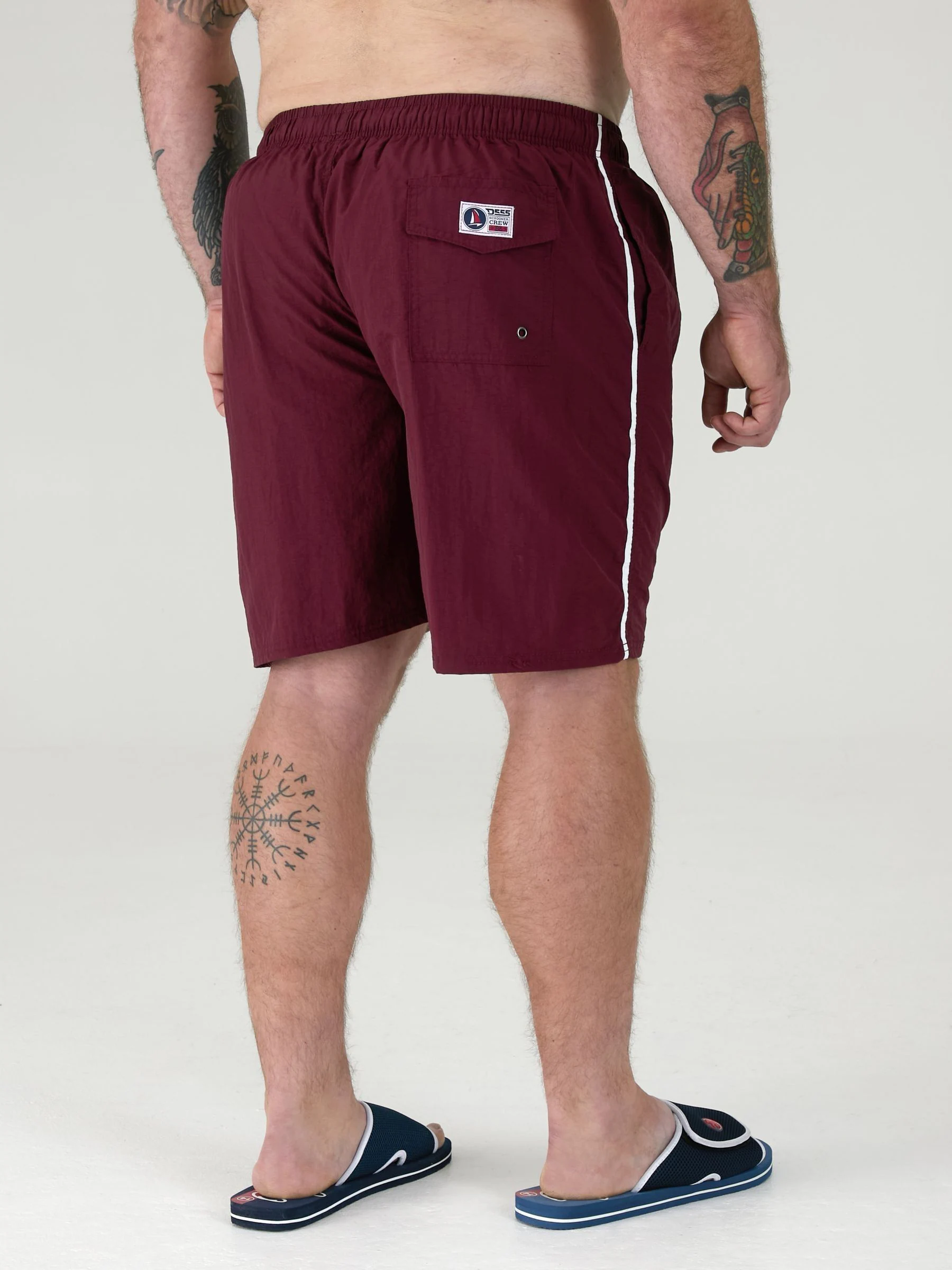 Rood - D555 YARROW Full Length Swim Shorts