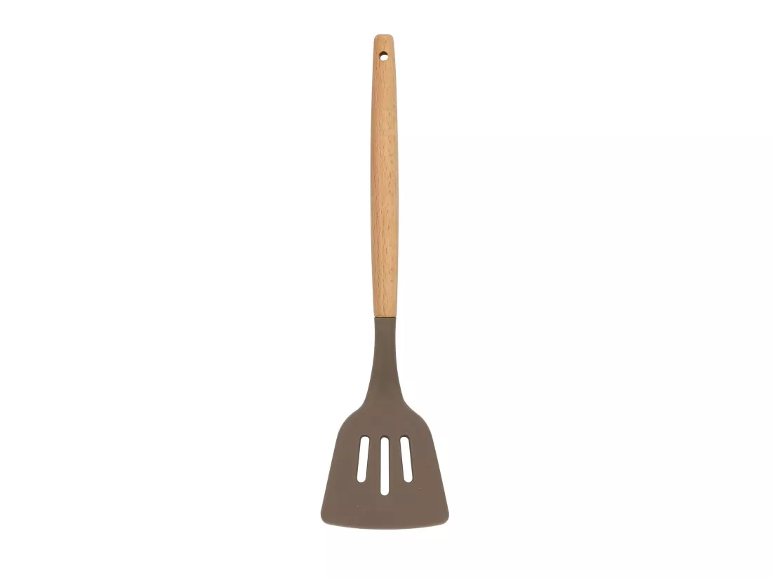 Menastyl - Spatule Ajouree Eliott En Silicone Avec Manche En Bois De Hetre