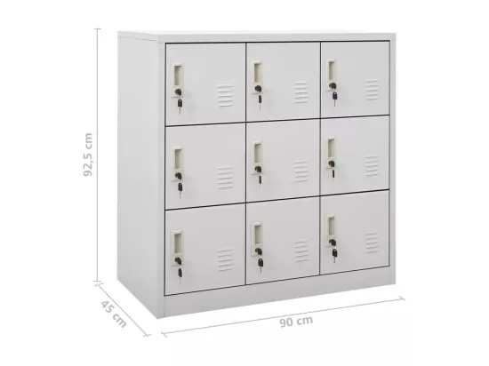 Armoires à casiers 5 pcs Gris clair 90x45x92,5 cm Acier