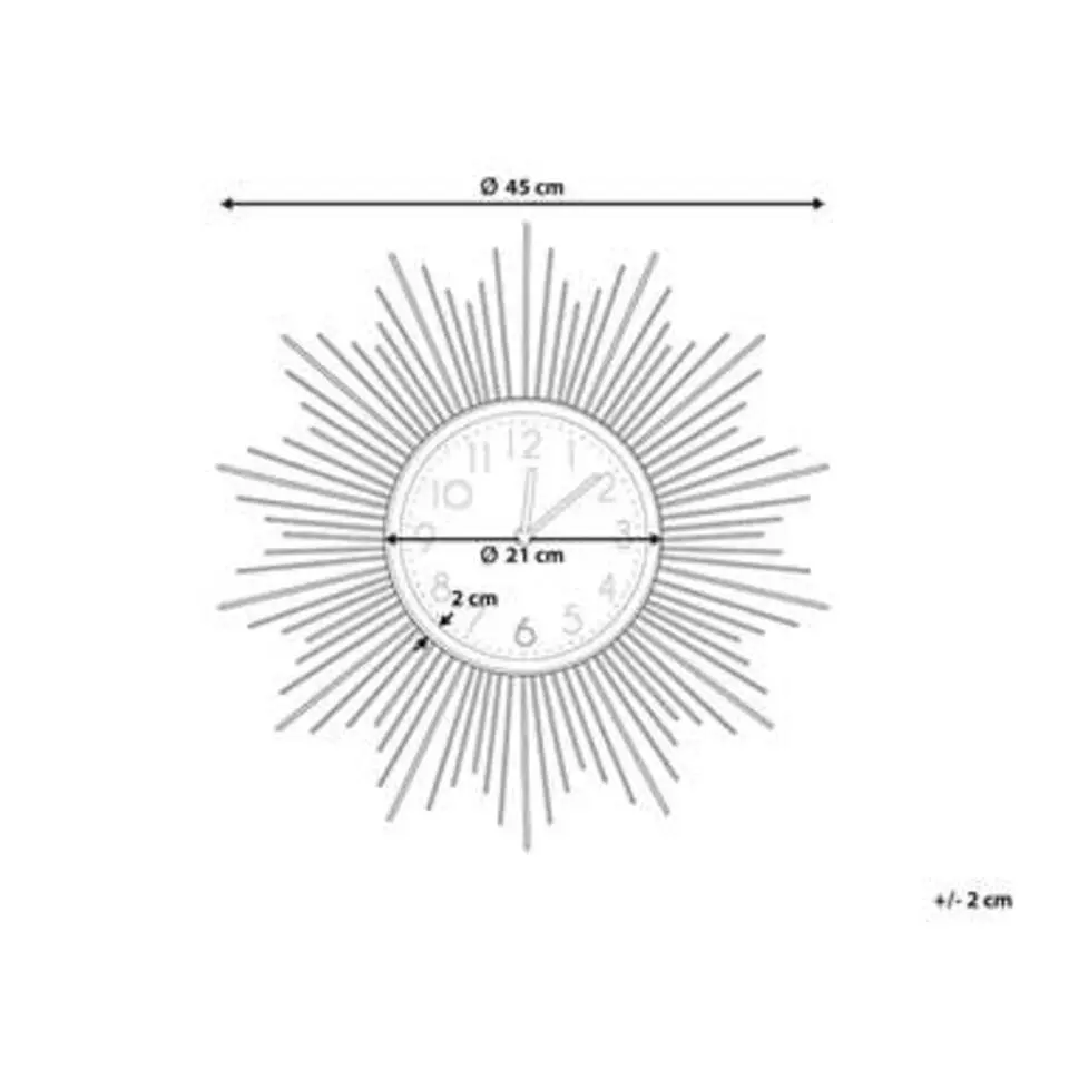 SOLURA - Wandklok - Goud - IJzer