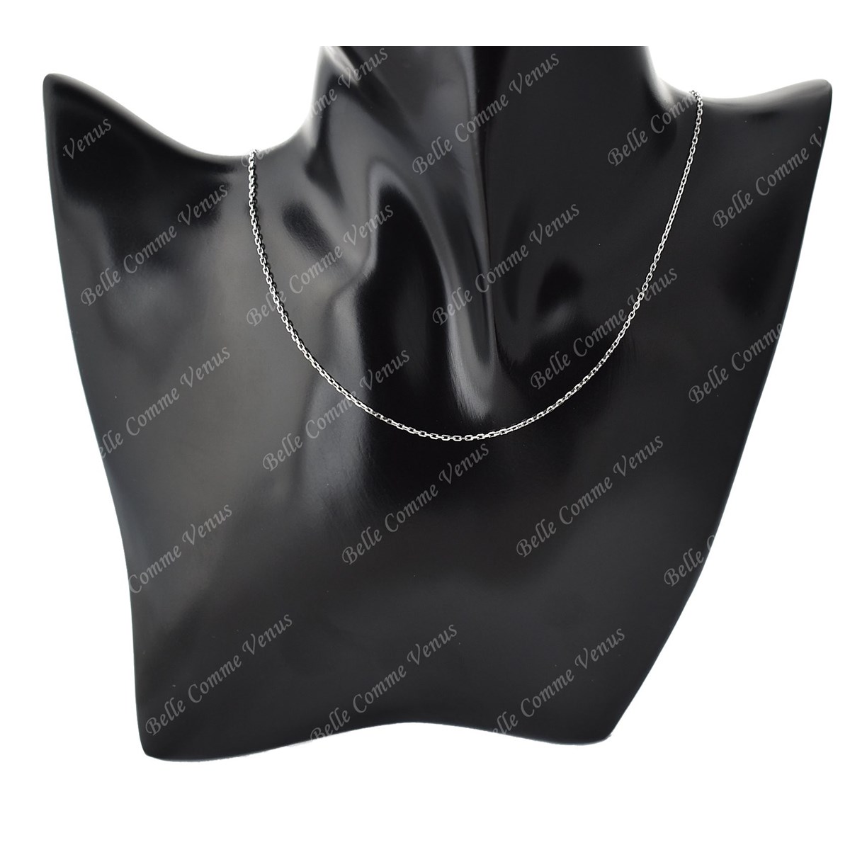Chaîne de cou maille forçat Argent 925 Rhodié