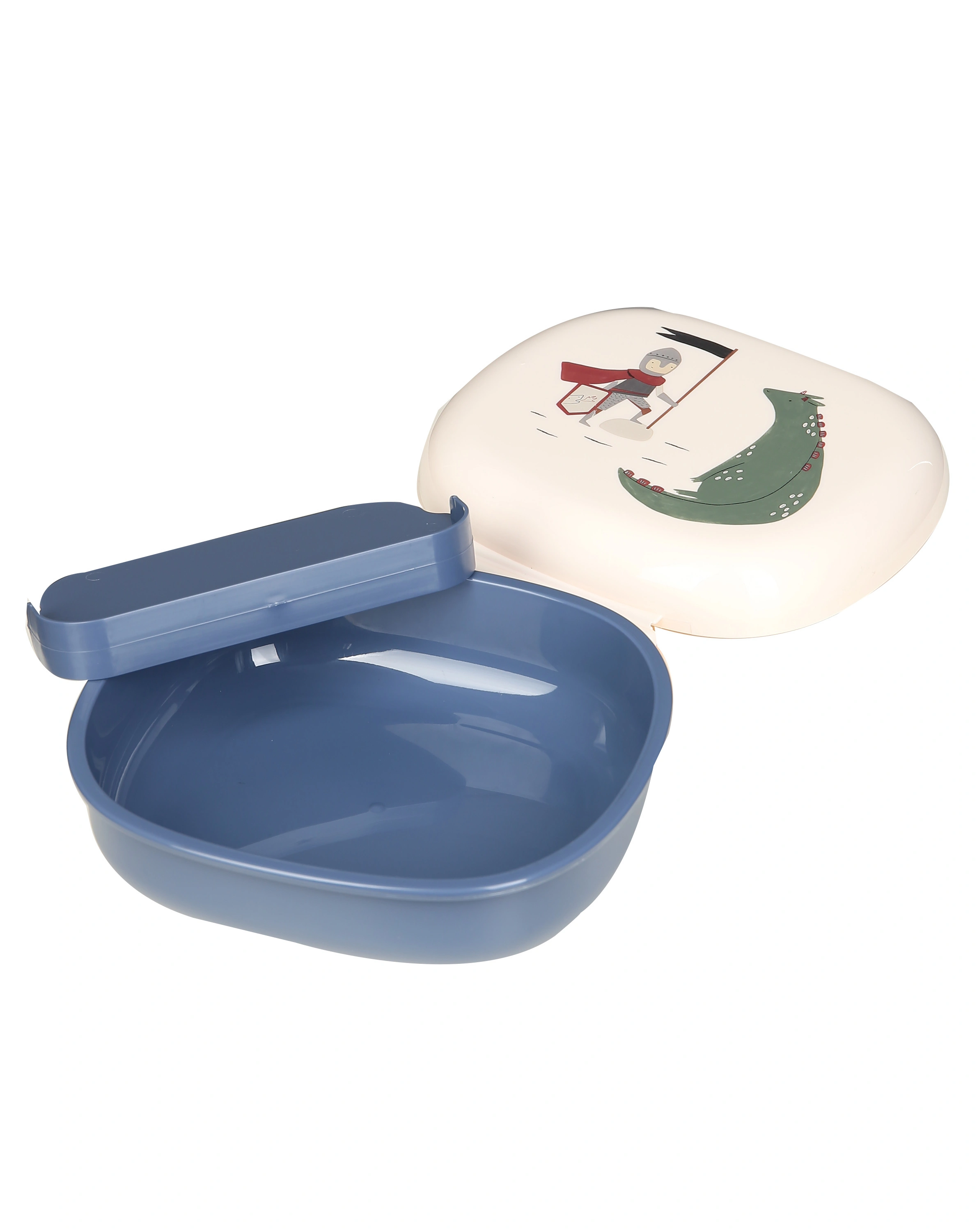 Lunchbox DRAGON TALES mit Trennwand (18x17x7) in blau/weiß