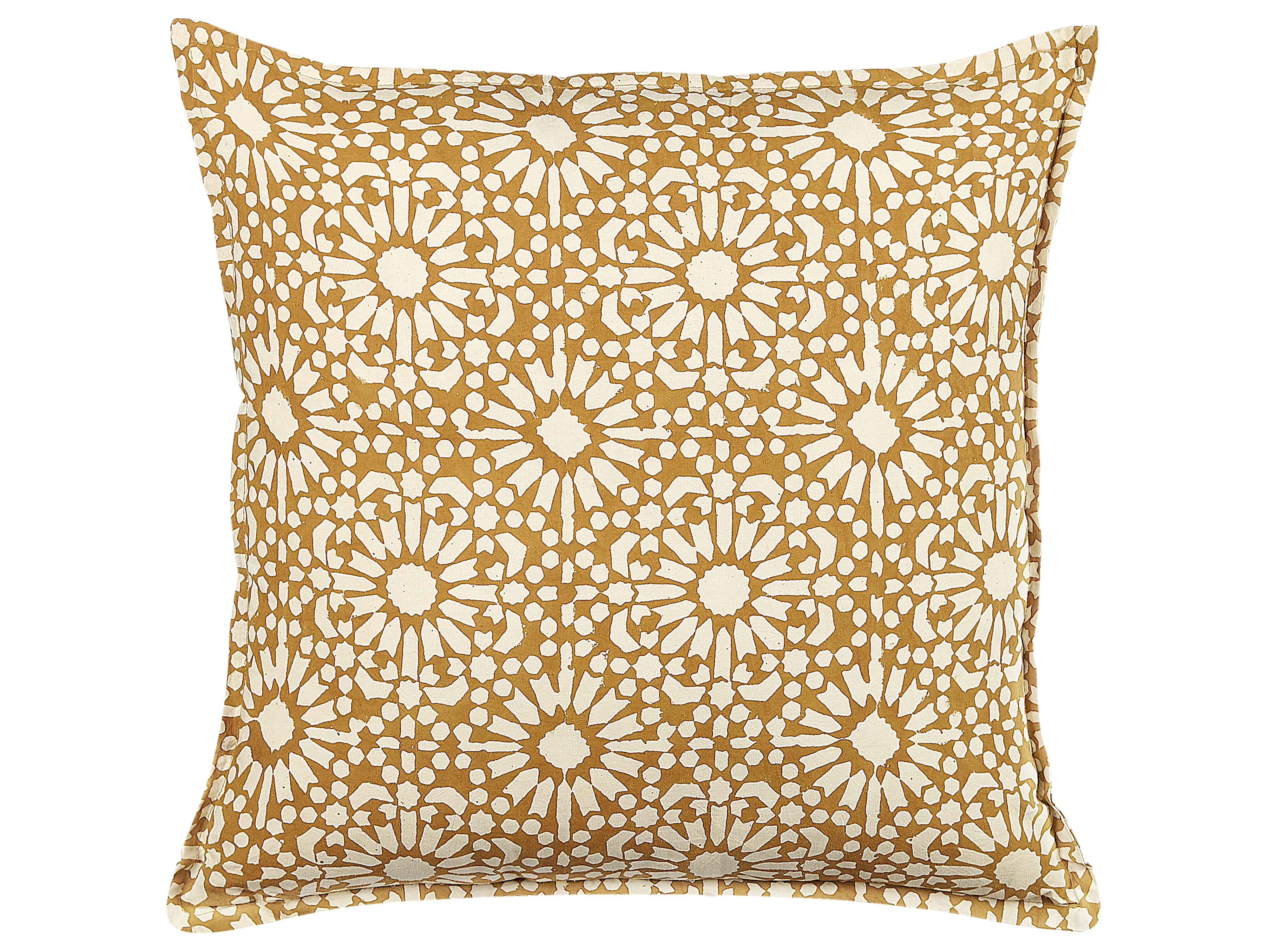Set van 2 sierkussens CEIBA Katoen 45 x 45 cm Beige geometrisch patroon