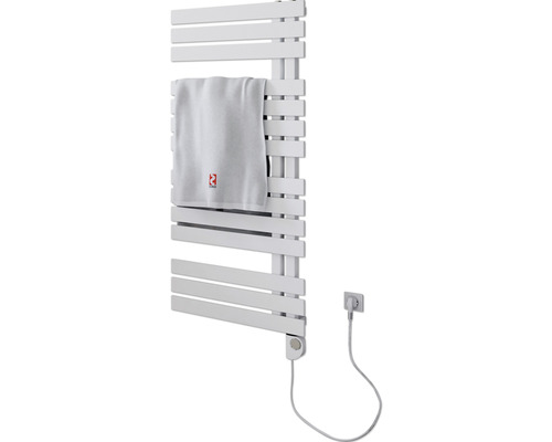 SCHULTE Breda elektrische handdoekwarmer, verwarmingselement rechts, 50 x 106 cm, 600 W, met 3 regelbare verwarmingselementen, wit