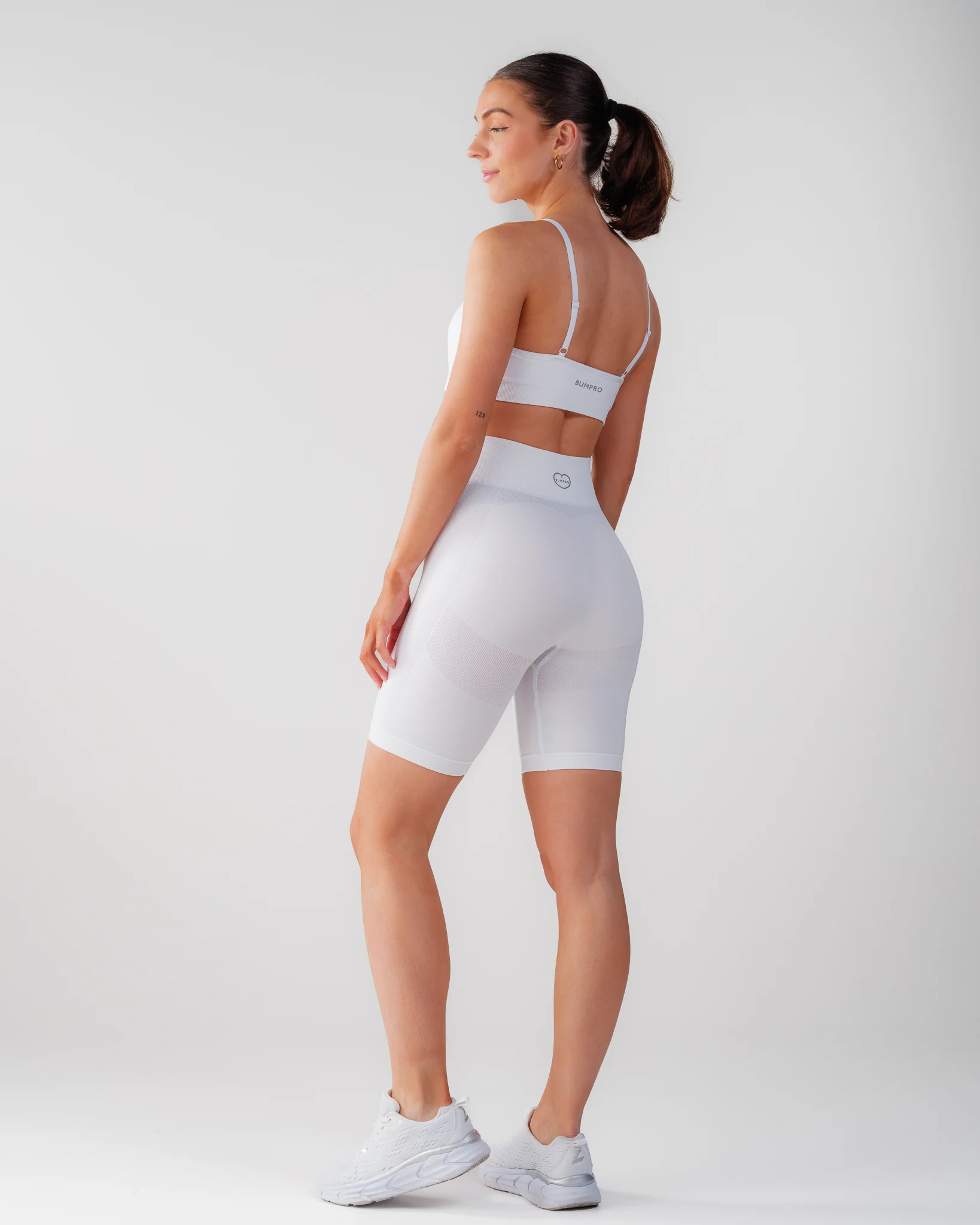 Bumpro Power Up! Biker Shorts White