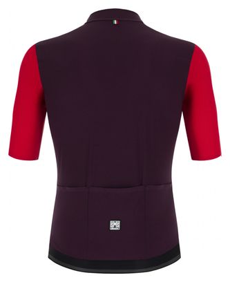 Maillot Manches Courtes Santini Redux Vigor Rouge