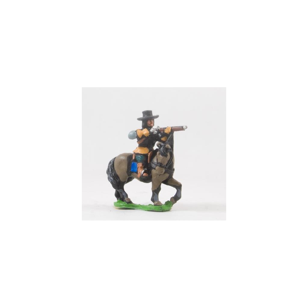 ECW: Mounted Arquebusier in Cuirass and Hat, firing