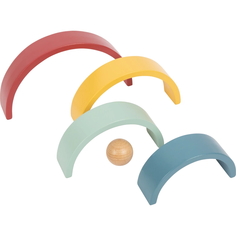 small foot® Holzbausteine Regenbogen „Safari“