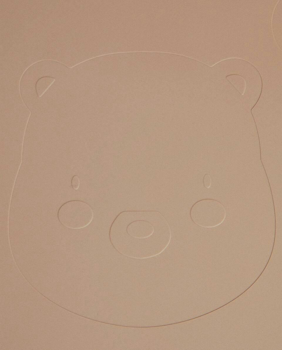 Utensílios de mesa infantis em silicone com formato de urso