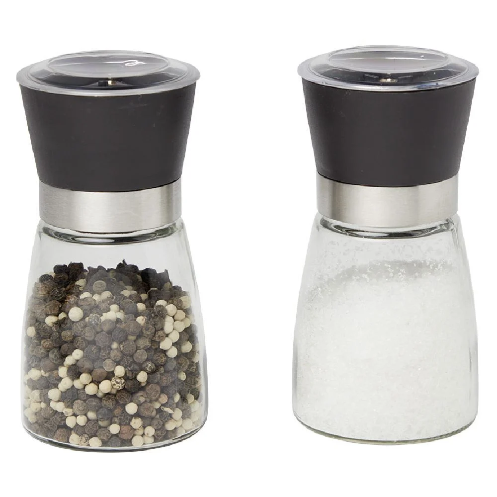 Salière poivrière avec couvercle Ø6,5xH13cm