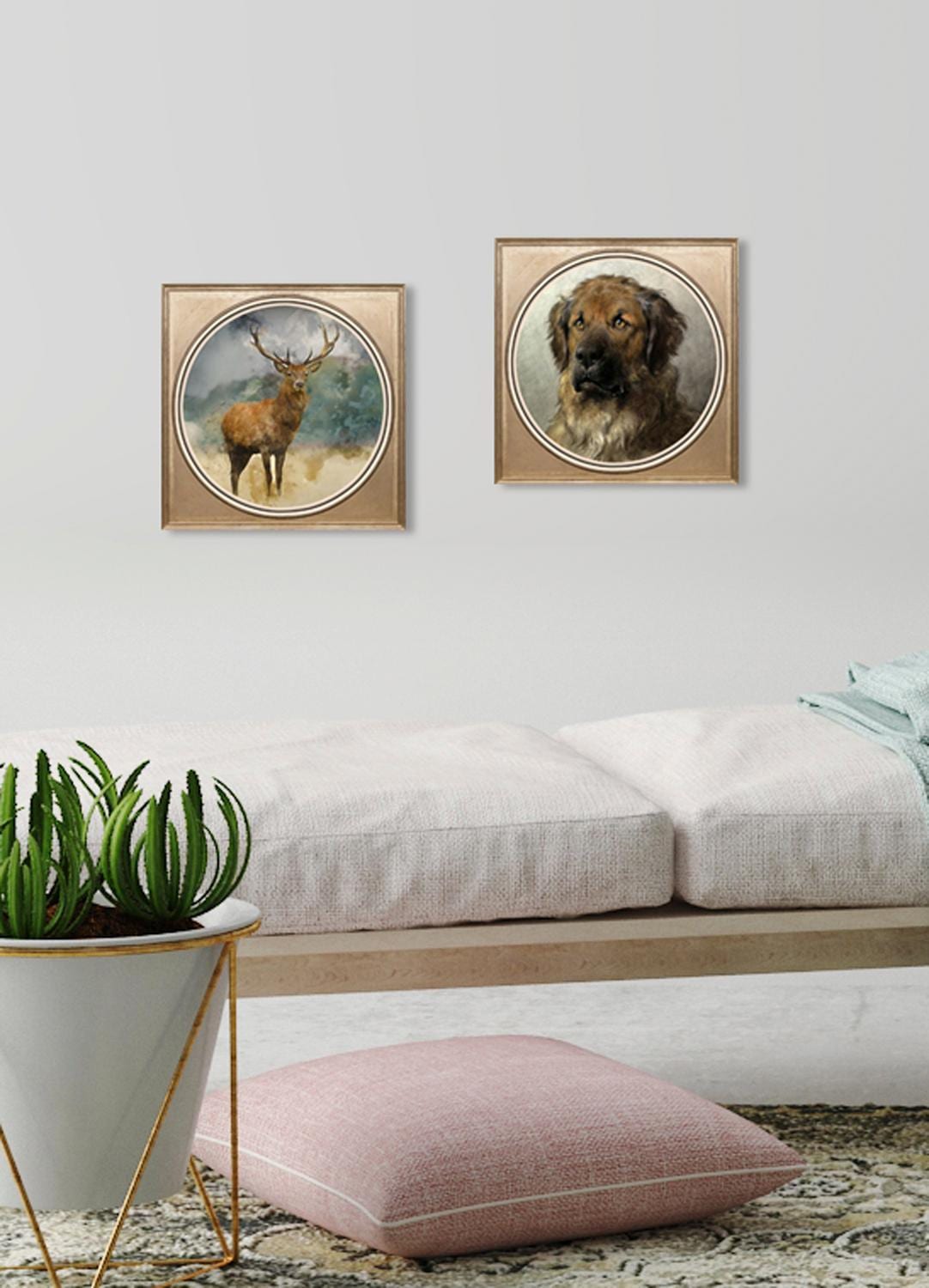 queence Acrylglasbild »Hirsch« Gemälde | Hirsch | Hirschbilder | Hirsche | Kunst | Tiere | Wald | Waldbilder | Wildtiere Fine Art-Print in Galeriequalität
