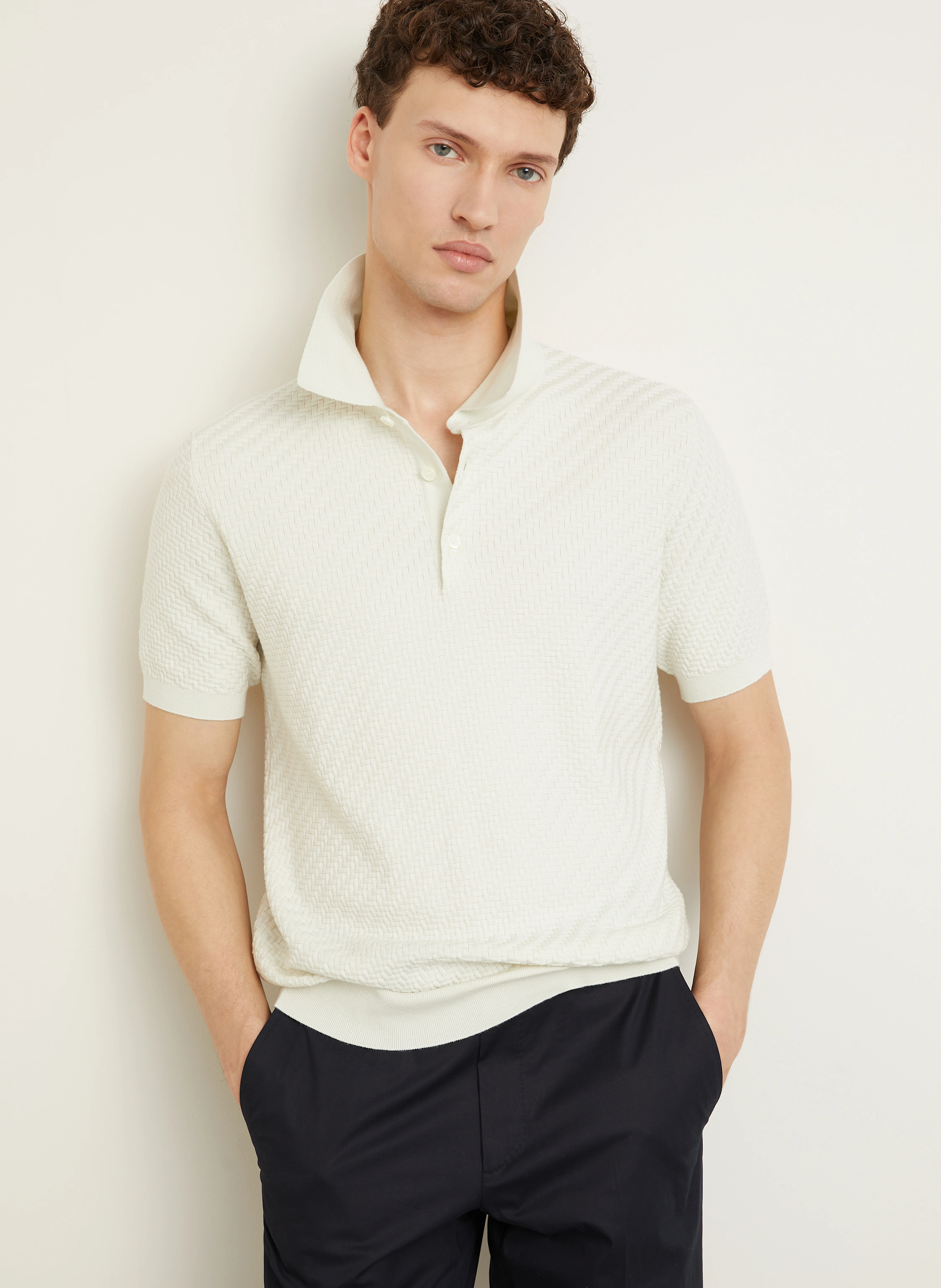 Brioni Poloshirt mit Seide