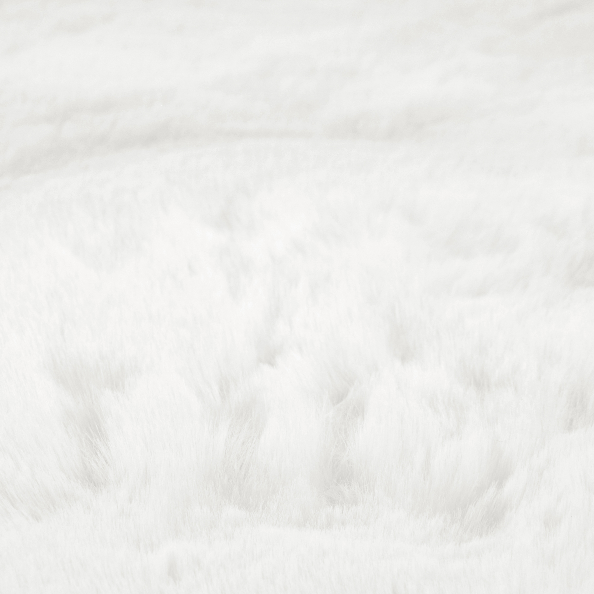 Kunstfellteppich - white - rund - Ø 90 cm
