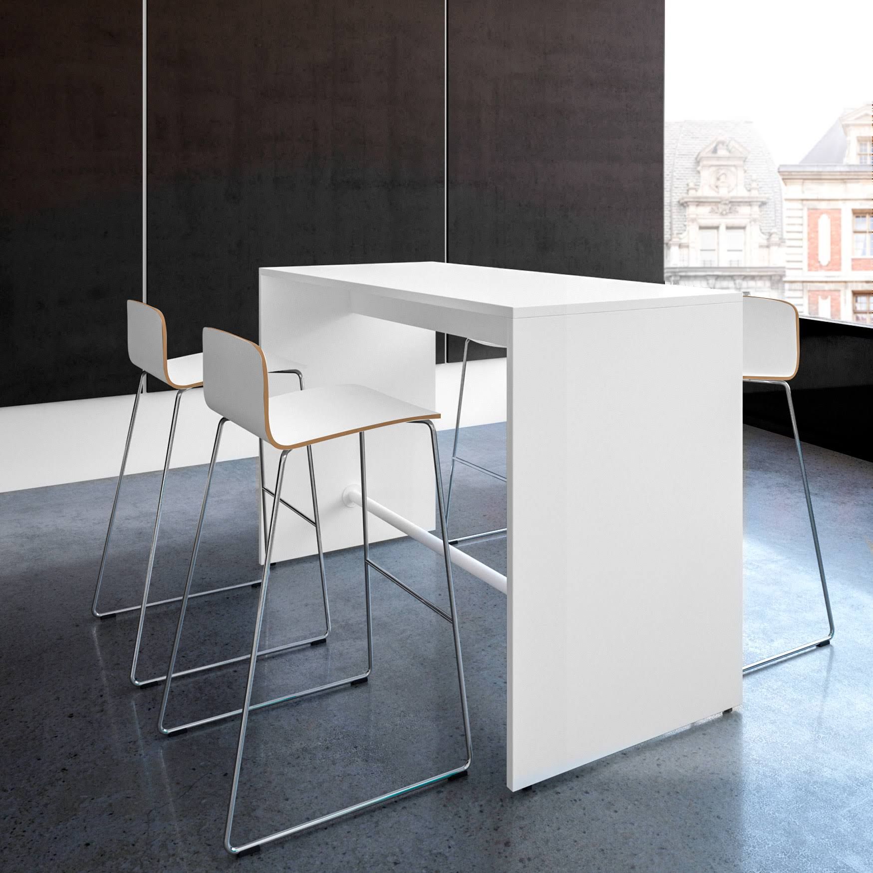 Hochtisch LIGHT 160 180 cm I Weiß I Klassisches Design I Stehtisch Büro