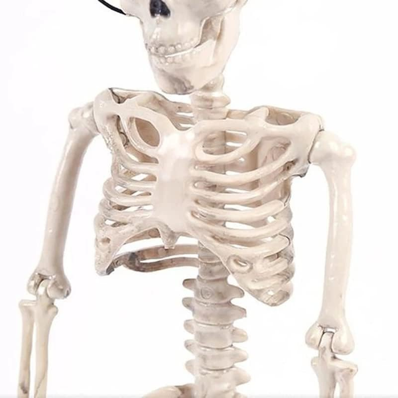 (40cm) Verstellbares Halloween Skelett Grusel Deko Aufsteller Party Accessoire - Weiss
