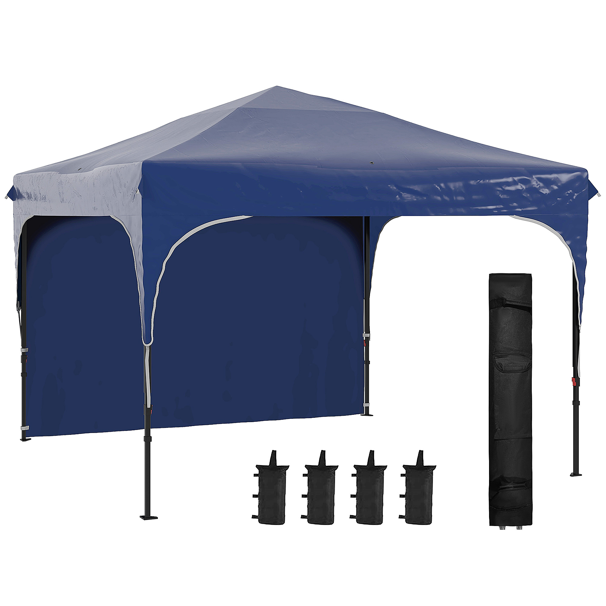 Tenda dobrável Outsunny azul