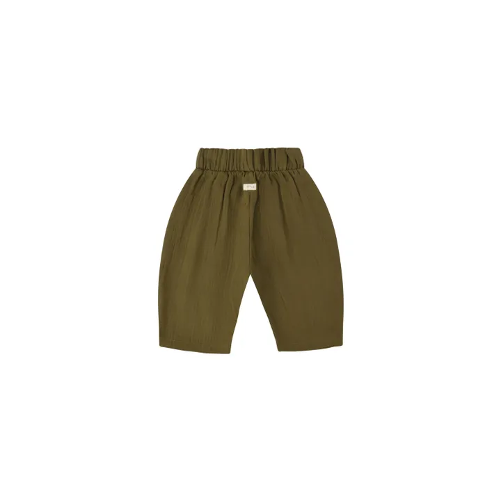 Organic Zoo Pantalon Fisherman Mousseline | Vert olive