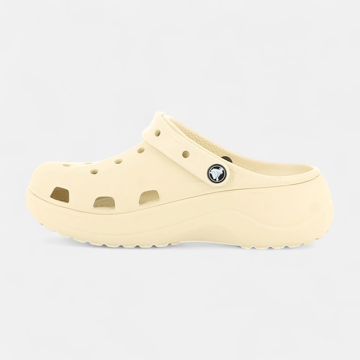 Claquettes de plage à talon compensé Femme beige