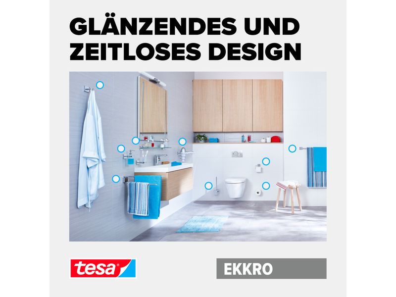 tesa Haken Ekkro Silber Handtuchhaken Wand-montiert Edelstahl