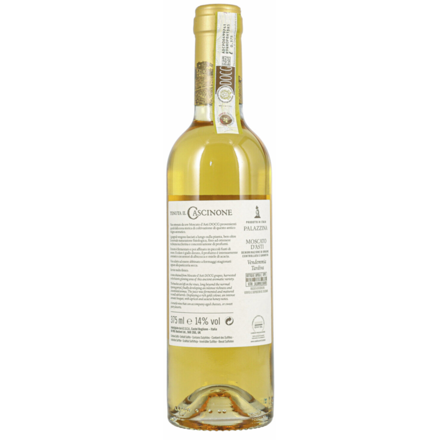 Piemonte DOCG Moscato d'Asti Vendemmia Tardiva Palazzina -37.5cl