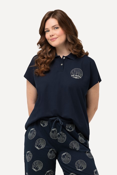Poloshirt, Stickerei, Polokragen, Halbarm, Biobaumwolle
